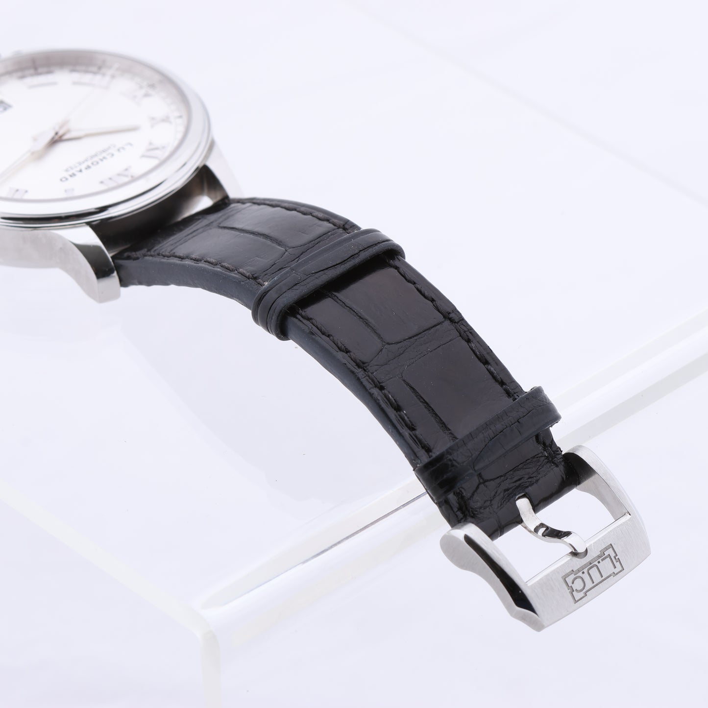 Chopard L.U.C 1937 Classic 168544-3002 42mm White Dial and Steel x Leather Watch