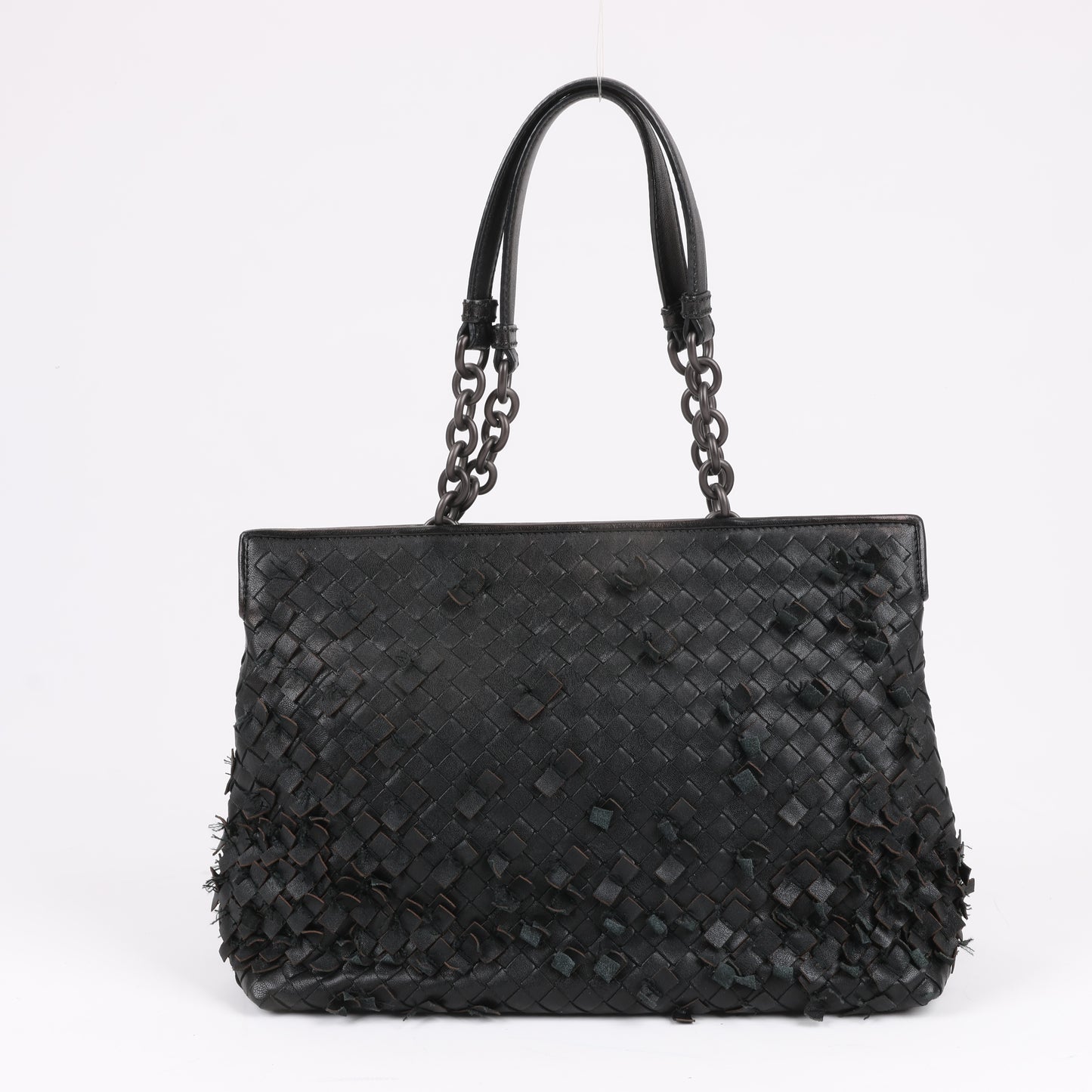 Umhängetasche aus Intrecciato-Leder von Bottega Veneta in Schwarz
