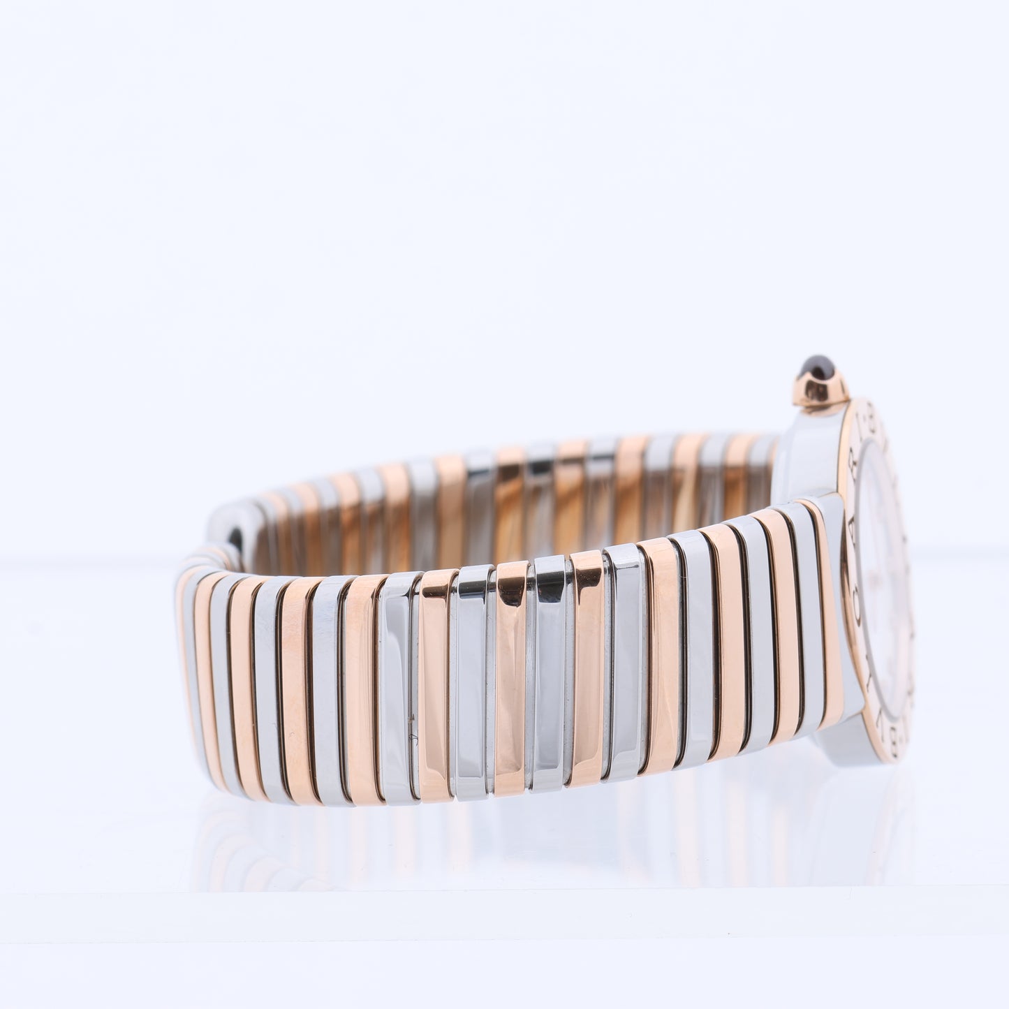 Bulgari Tubogas BBLP262TSG PO0046 ST PG QZ Shell-Face Watch