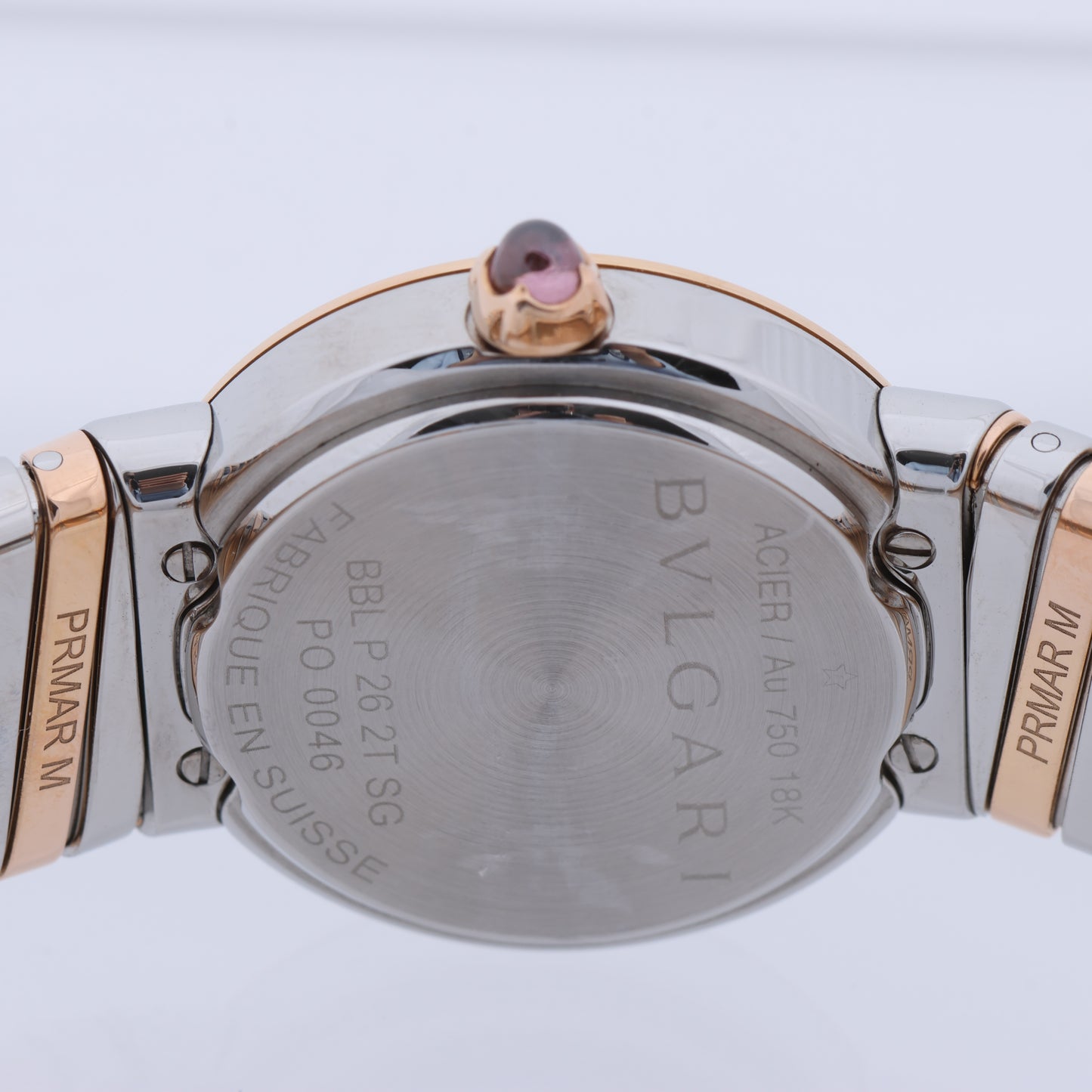 Bulgari Tubogas BBLP262TSG PO0046 ST PG QZ Shell-Face Watch