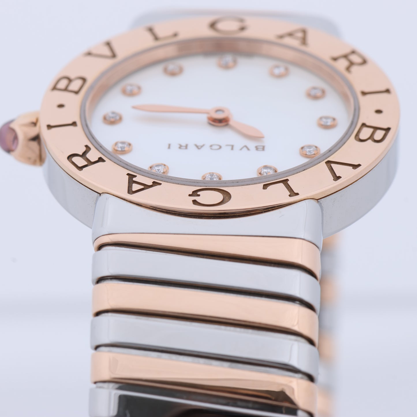Bulgari Tubogas BBLP262TSG PO0046 ST PG QZ Shell-Face Watch
