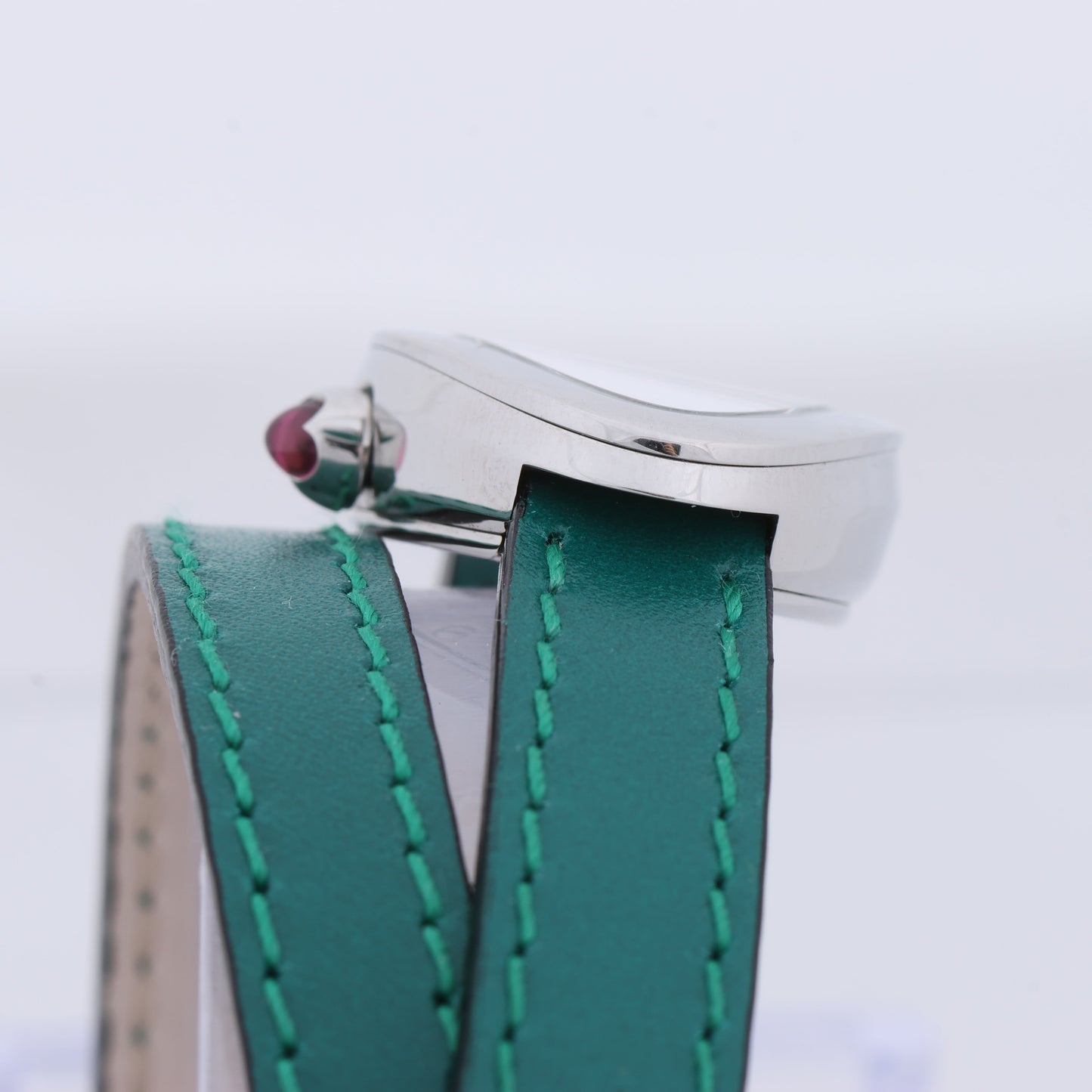 Bulgari Serpenti SPS27 1NJ2IT SS & Leder QZ schwarzes Zifferblatt
