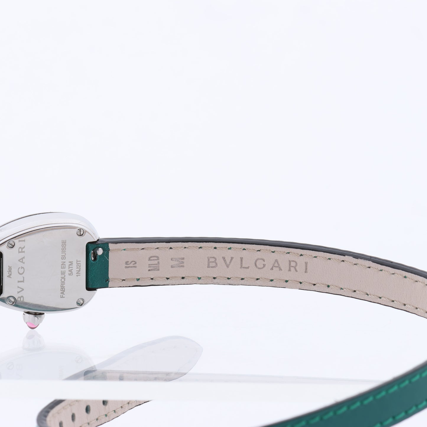 Bulgari Serpenti SPS27 1NJ2IT SS & Leder QZ schwarzes Zifferblatt