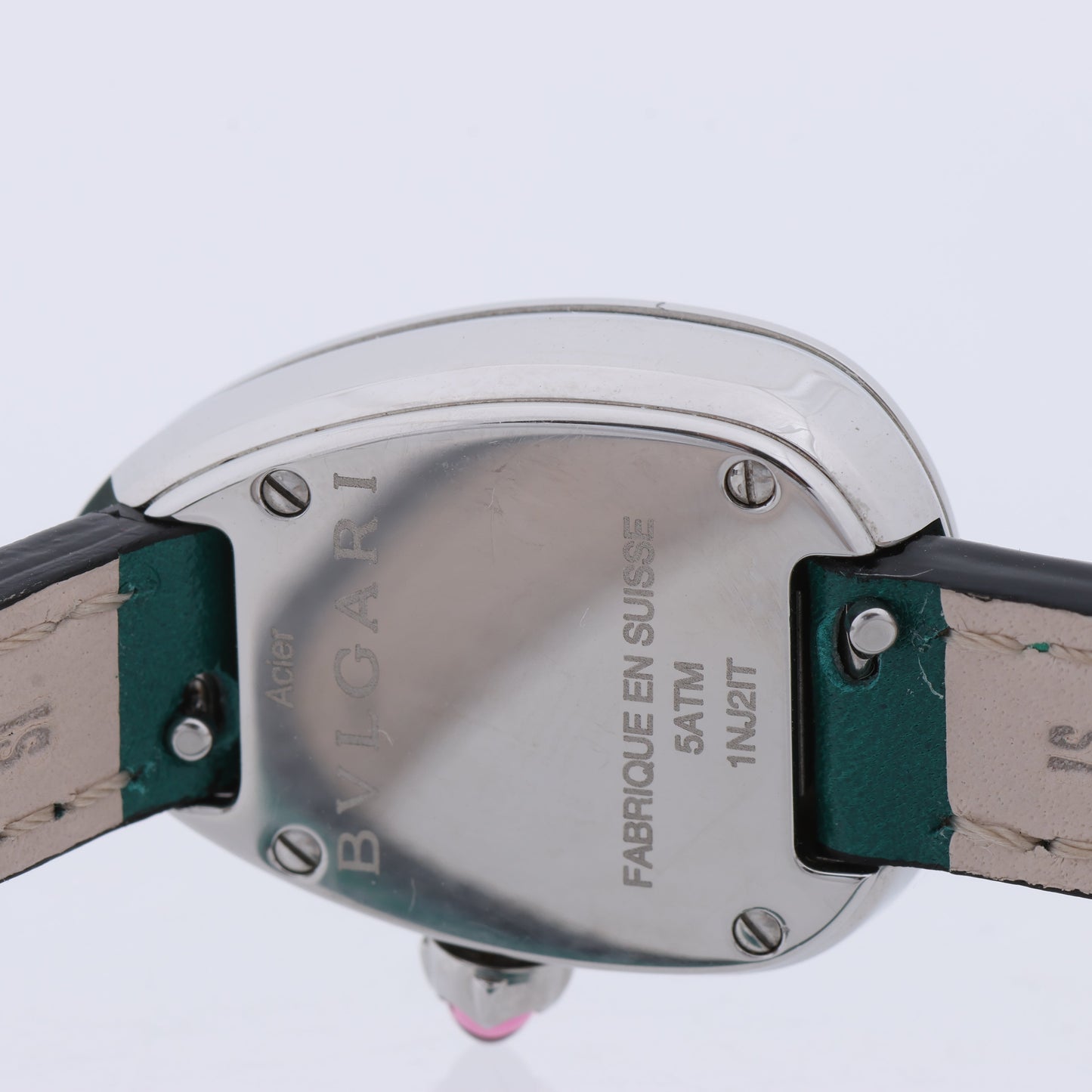 Bulgari Serpenti SPS27 1NJ2IT SS & Leder QZ schwarzes Zifferblatt