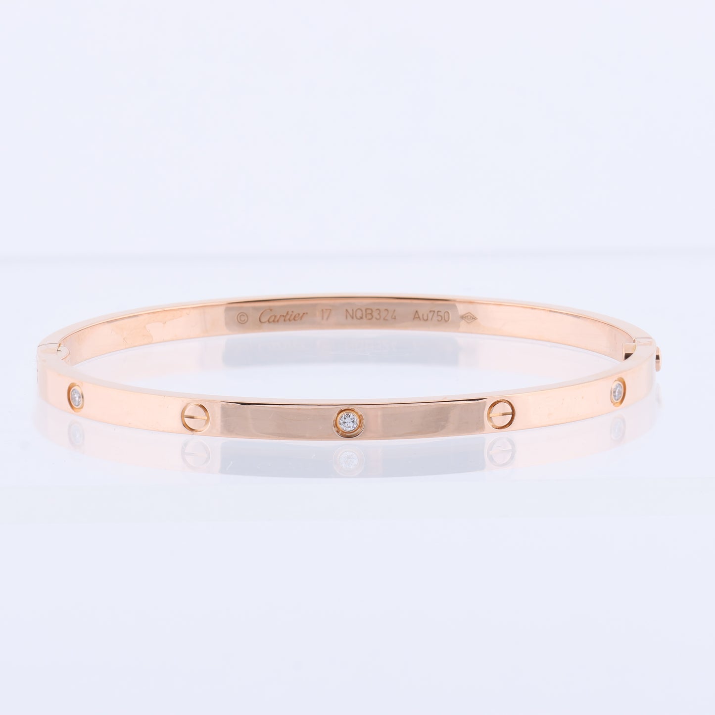 Cartier Love SM Half Diamond Bracelet 750(PG) 18.6g 17