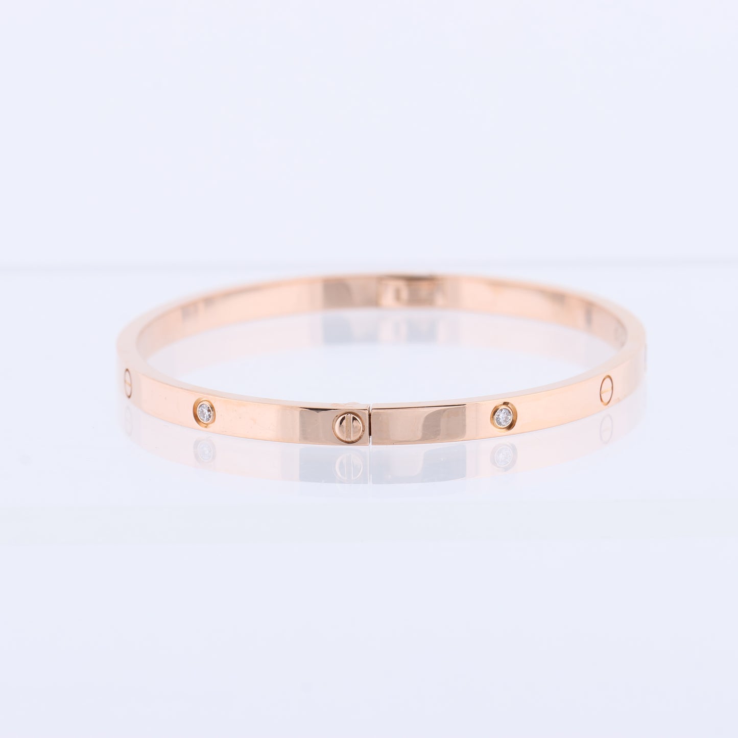 Cartier Love SM Half Diamond Bracelet 750(PG) 18.6g 17