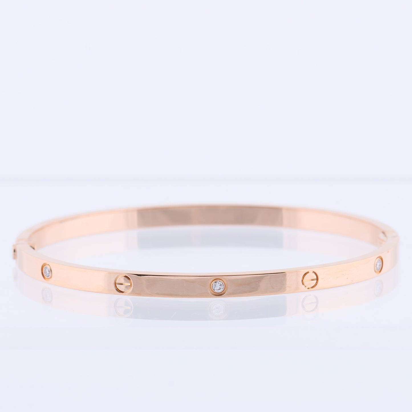 Cartier Love SM Half Diamond Bracelet 750(PG) 18.6g 17