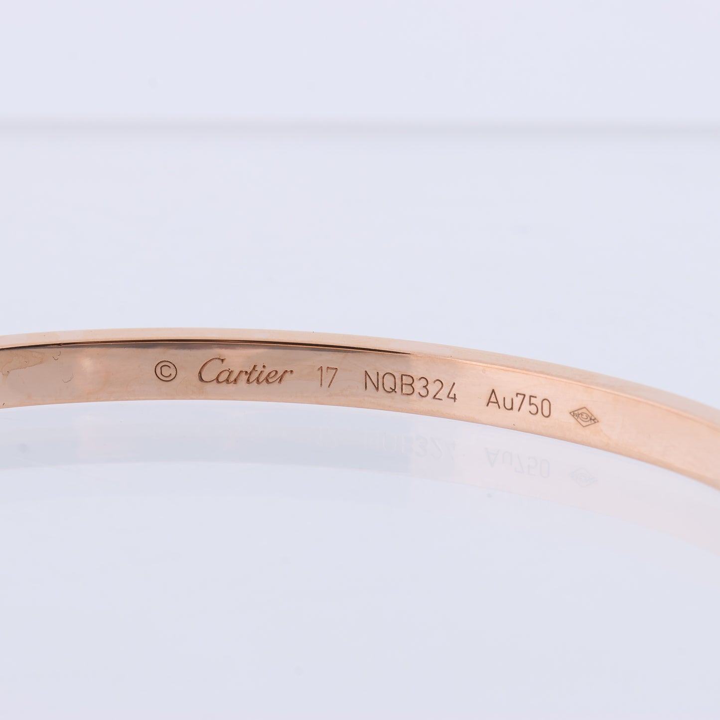 Cartier Love SM Half Diamond Bracelet 750(PG) 18.6g 17