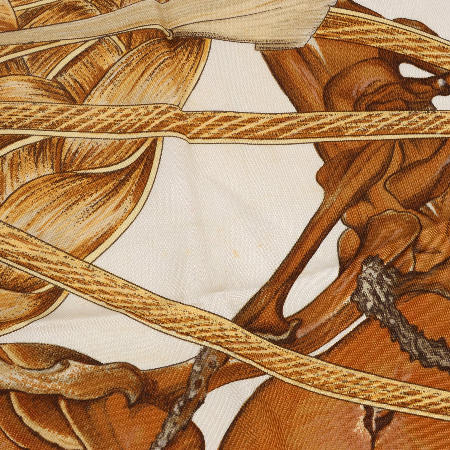 Hermès Carré 90 "Jardin Creole" 100% Silk Scarf in Yellow