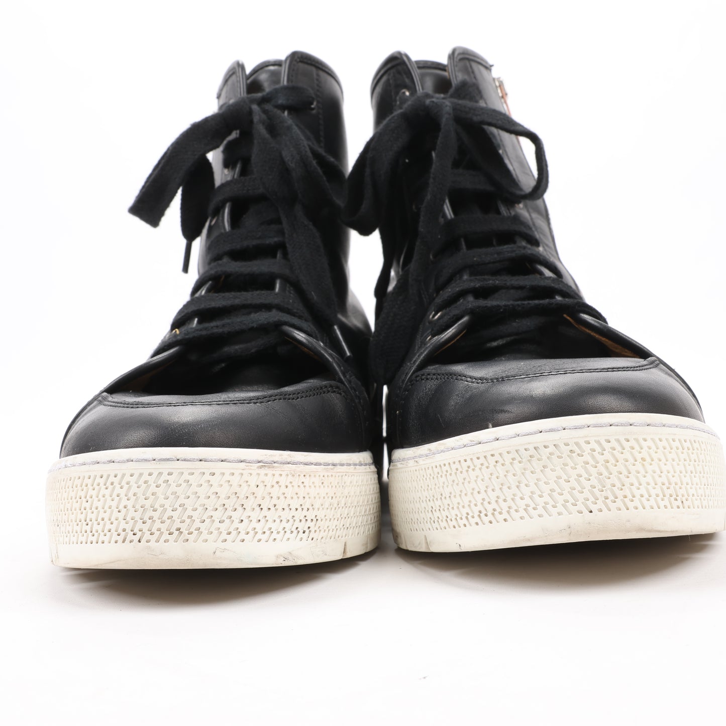 Hermès – High-Top-Sneakers aus Leder mit seitlichem Reißverschluss in Schwarz, Größe 42 EU 182355ZH