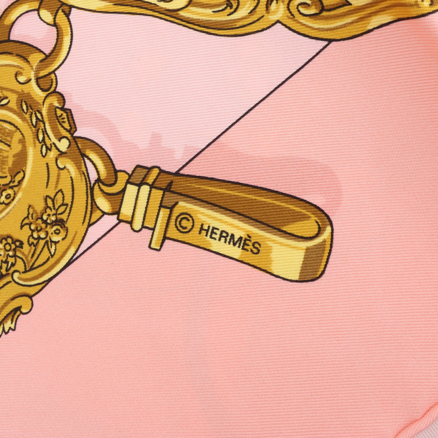 Hermès Carré 90 "Memoire d'Hermes" 100% Silk Scarf in Pink