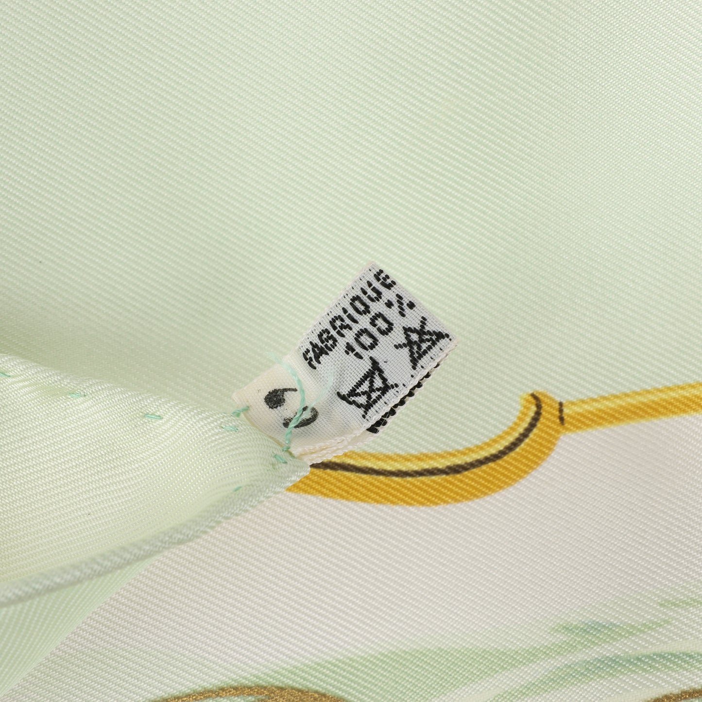 Hermès Carré 90 "La Marine en Bois" 100% Silk Scarf in Green