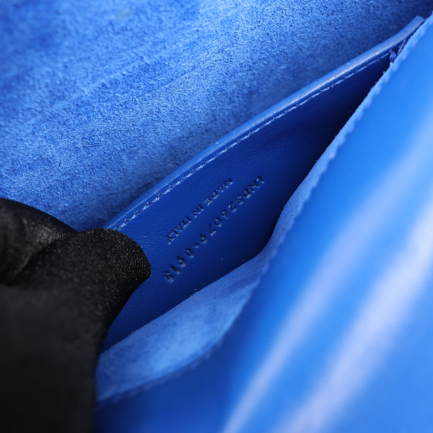 Saint Laurent Paris Kate Monogramme Smooth Leather Clutch in Blue Majorelle