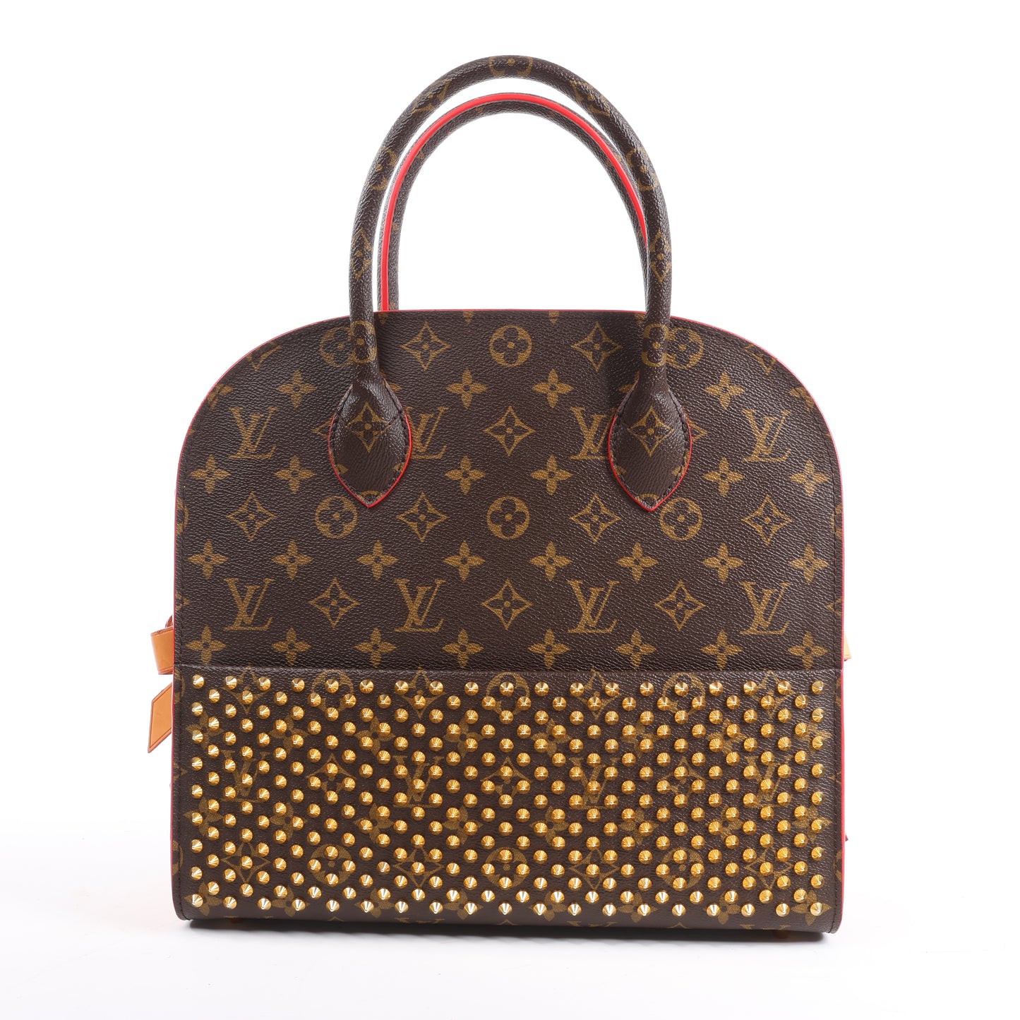 Sac à main Louis Vuitton x Christian Louboutin Monogram Iconoclast marron et rouge M41234
