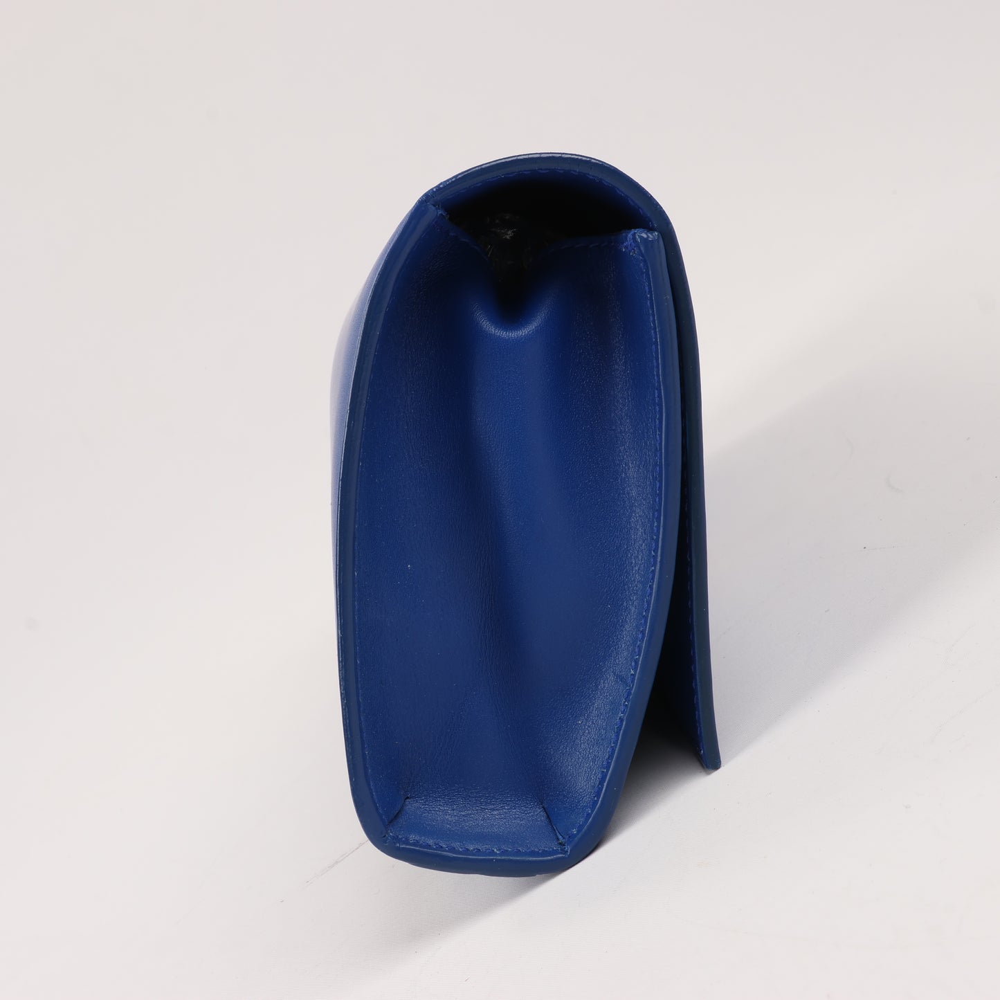 Saint Laurent Paris Kate Monogramme Smooth Leather Clutch in Blue Majorelle