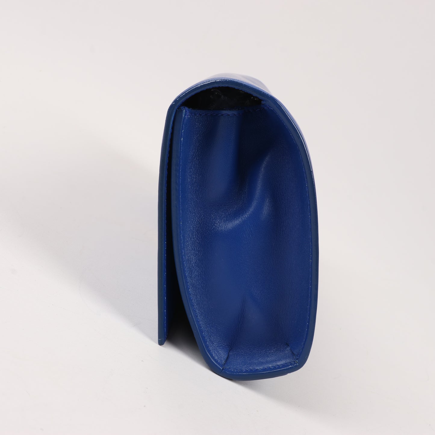 Saint Laurent Paris Kate Monogramme Smooth Leather Clutch in Blue Majorelle