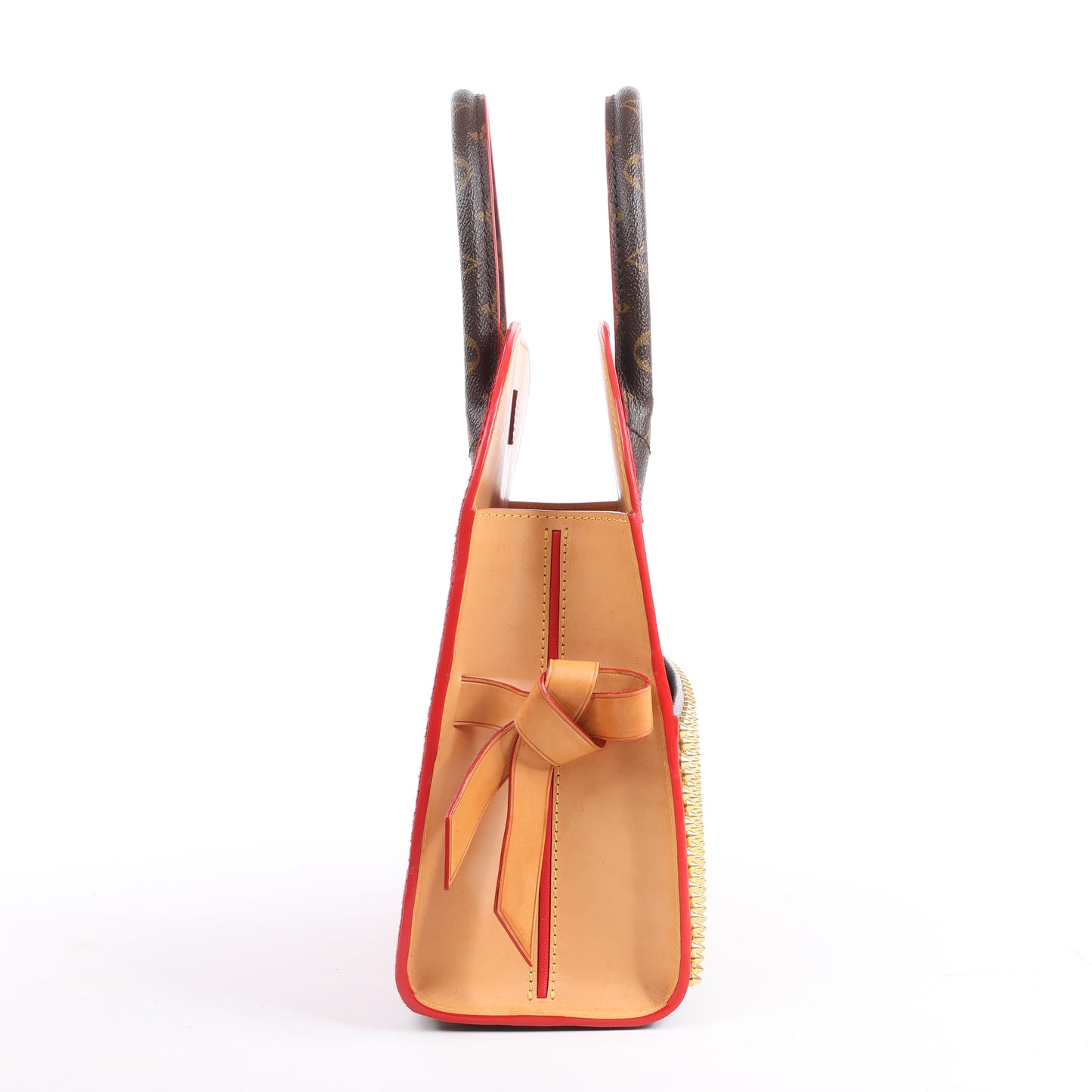 Sac à main Louis Vuitton x Christian Louboutin Monogram Iconoclast marron et rouge M41234