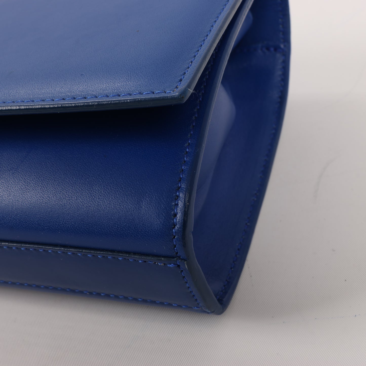 Saint Laurent Paris Kate Monogramme Smooth Leather Clutch in Blue Majorelle
