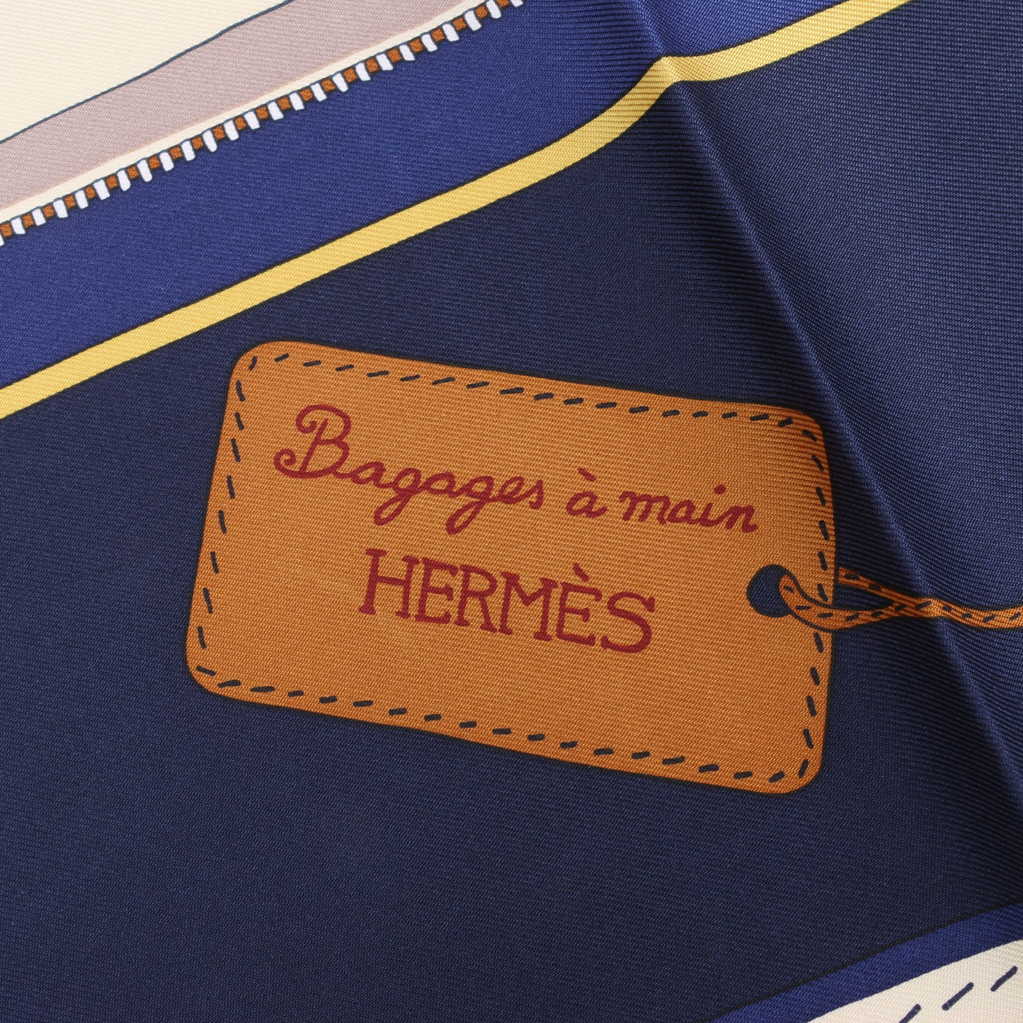 Hermès Carré 90 „BAGAGE A MAIN“ Seidenschal
