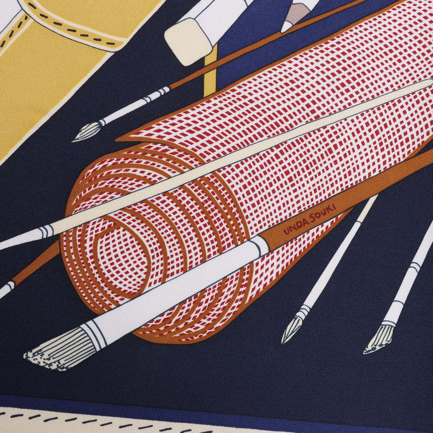 Hermès Carré 90 „BAGAGE A MAIN“ Seidenschal