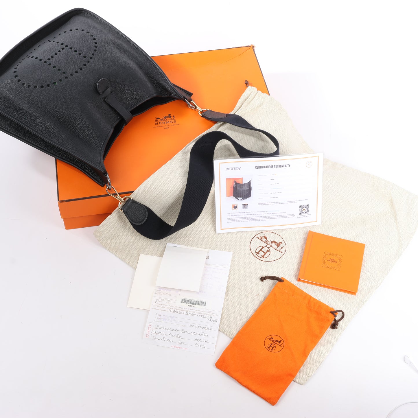 Hermes Evelyne 1 33 GM Taurillon Clemence Schwarz Silber Metallbeschläge G:2003