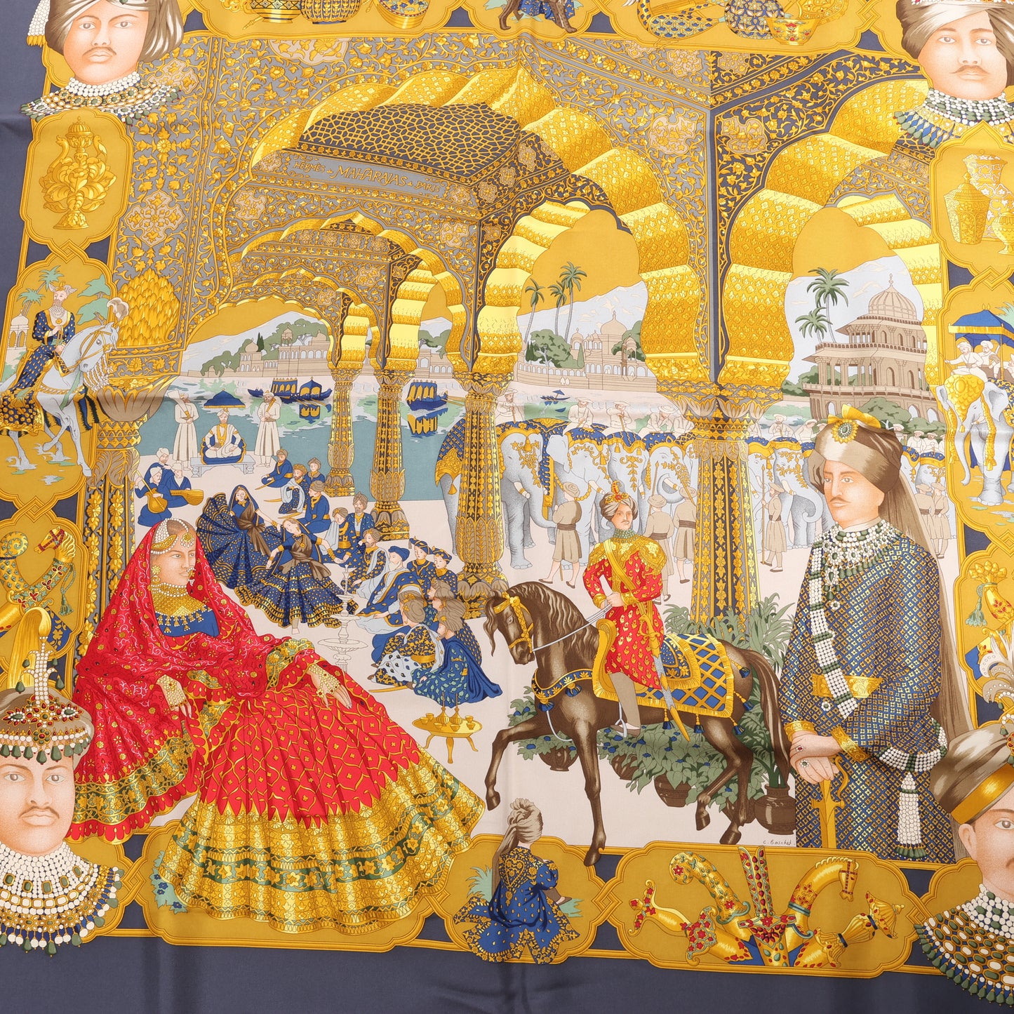 Hermès Carré 90 "Maharajas" Seidenschal