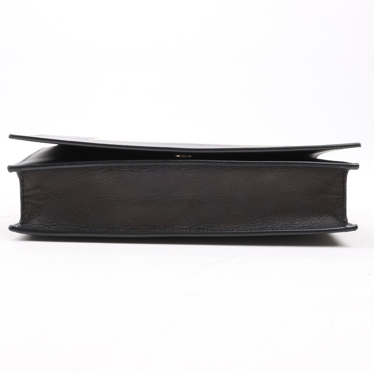 Celine Frame Abend-Schultertasche aus Leder mit Kette in Schwarz × Weiß