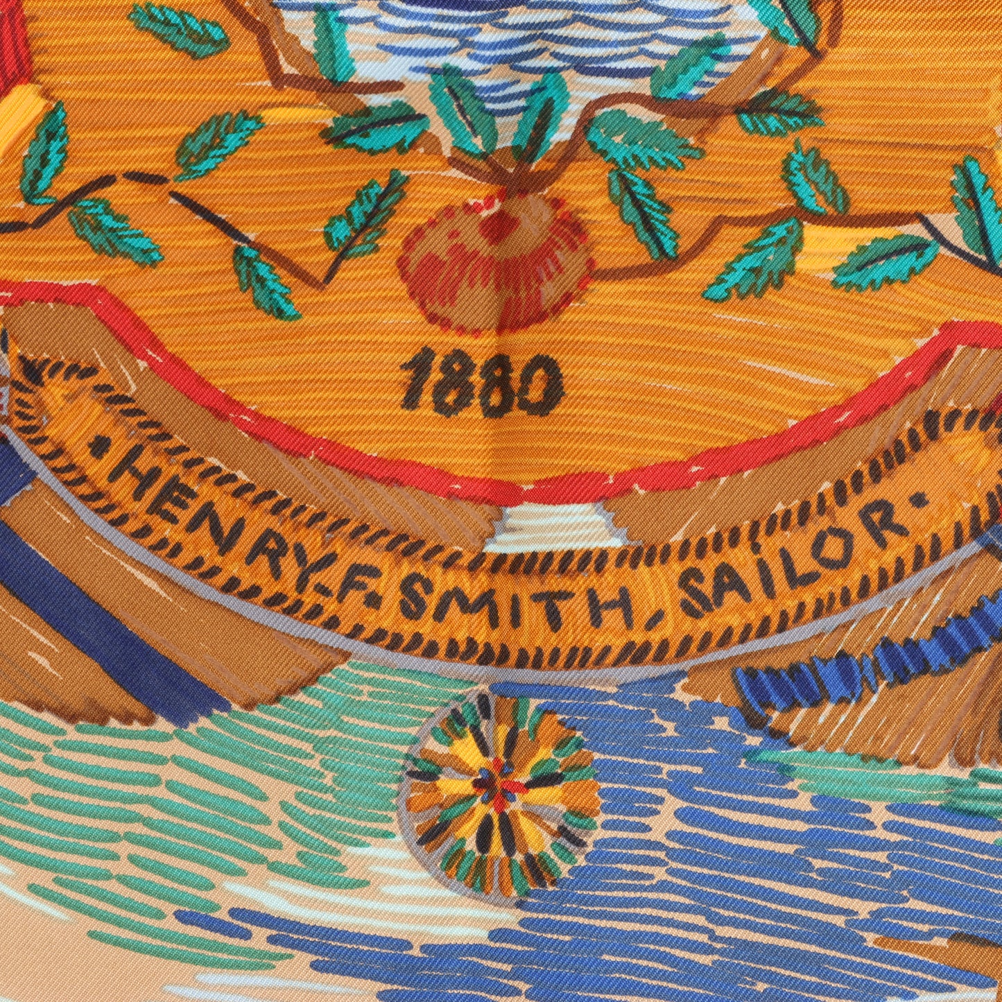 Hermès Carré 90 "HENRY F SMITH SAILOR " Seidenschal