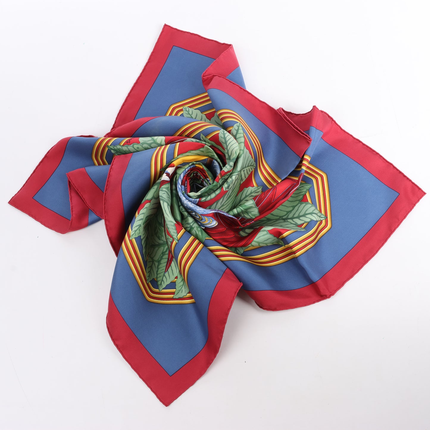 Hermès Carré 90 Seidenschal „LES PERROQUETS“.