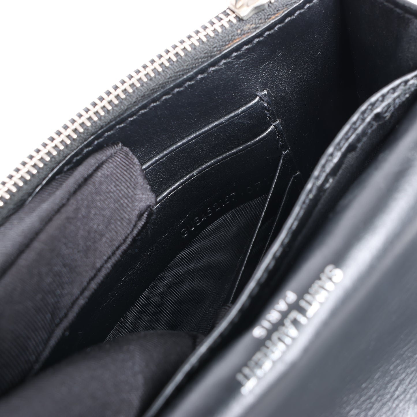 Saint Laurent Paris Sunset Mock Croc Shoulder Bag in Black