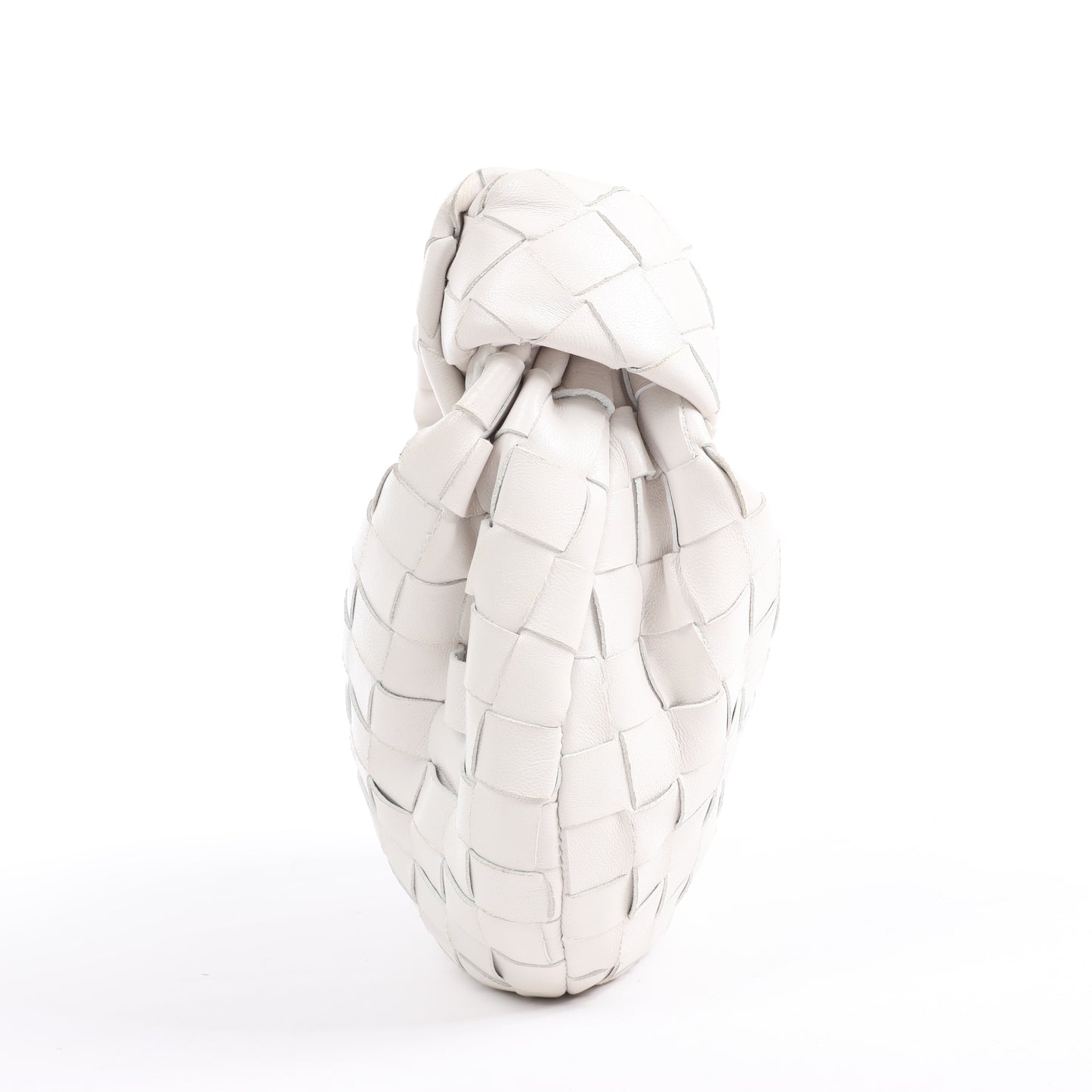 Bottega Veneta Intrecciato Mini Jodie Lederhandtasche in Weiß
