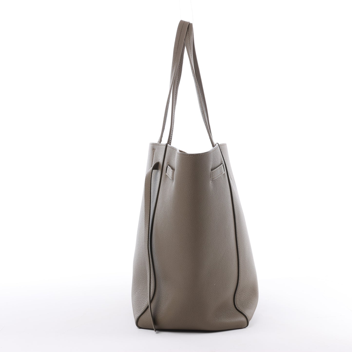 Celine Cabas Phantom Small Leather Shoulder Bag in Taupe
