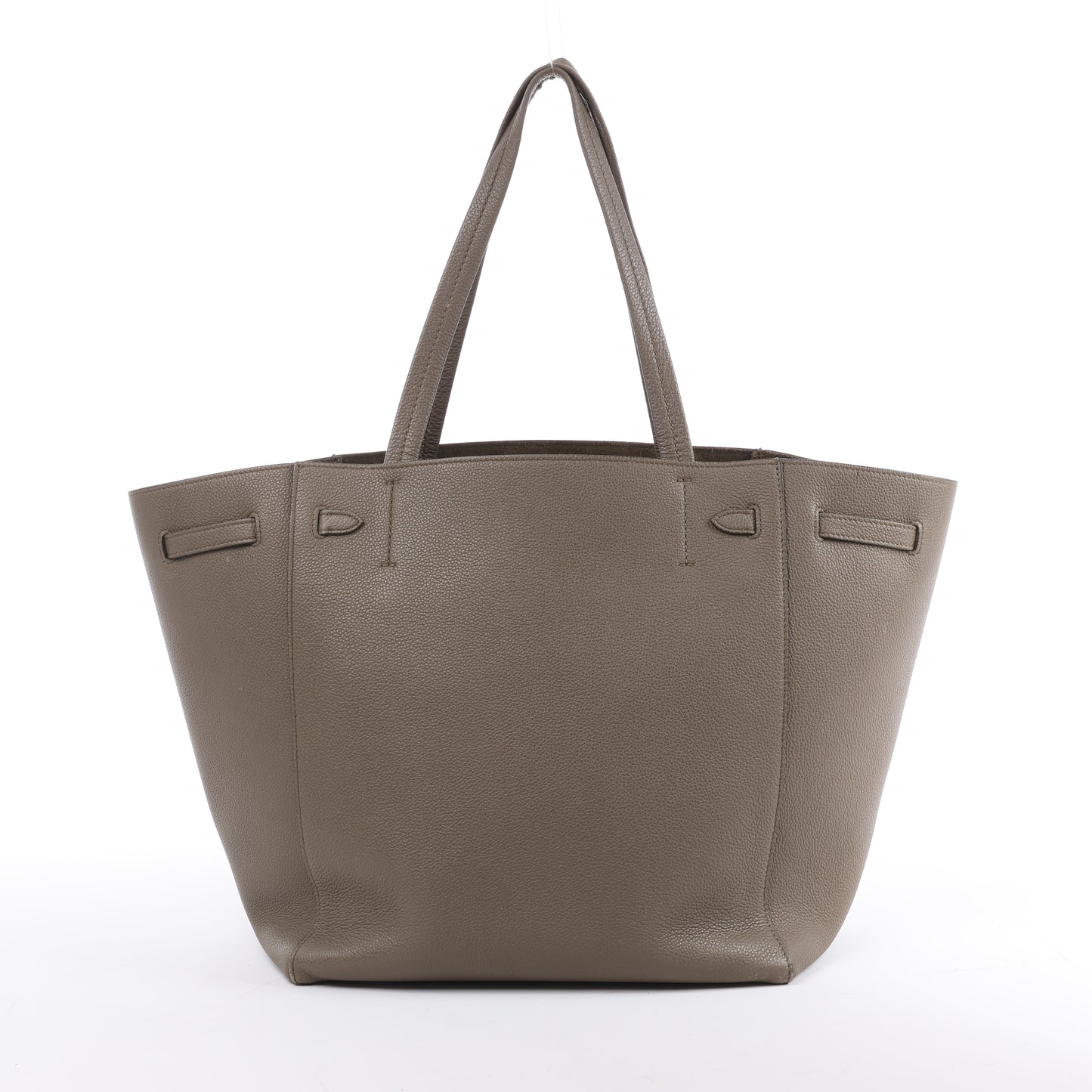 Celine Cabas Phantom Small Leather Shoulder Bag in Taupe