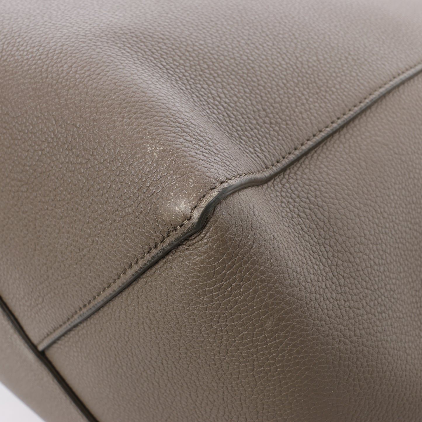 Celine Cabas Phantom Small Leather Shoulder Bag in Taupe
