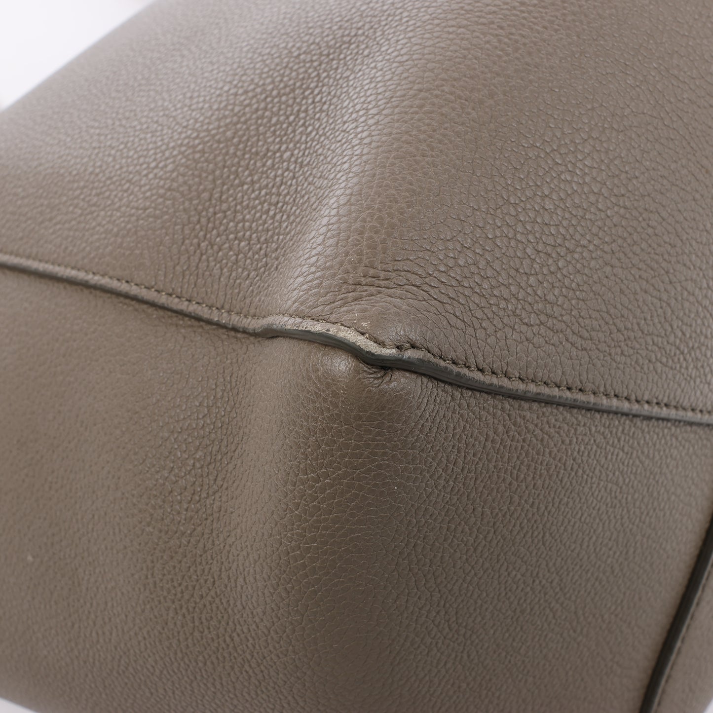 Celine Cabas Phantom Small Leather Shoulder Bag in Taupe