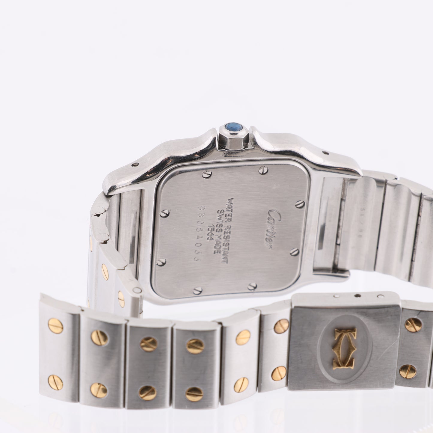 Cartier Santos Galbee W20011C4 1566BB084033 SS×YG QZ Ivory-Face Watch