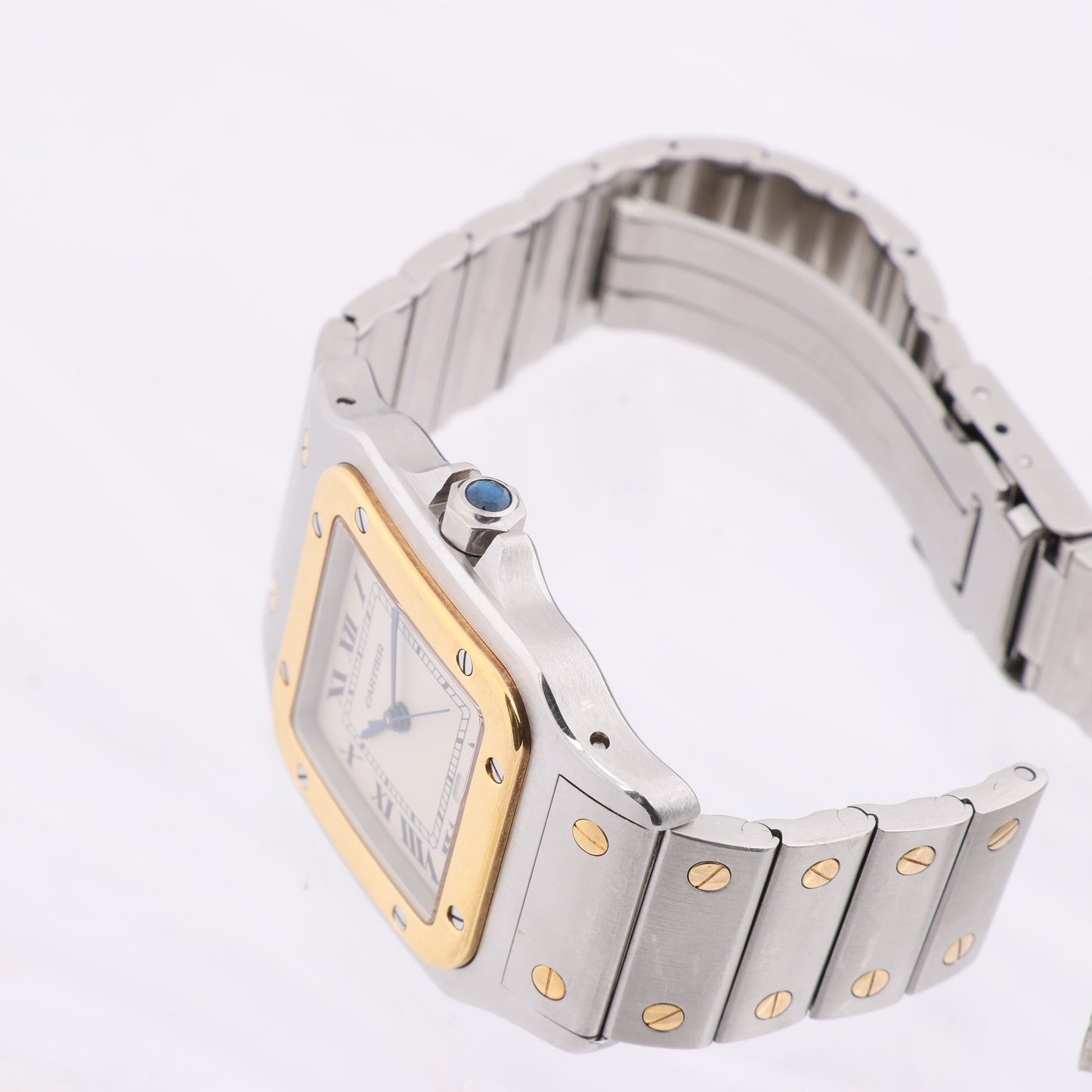 Cartier Santos Galbee W20011C4 1566BB084033 SS×YG QZ Ivory-Face Watch