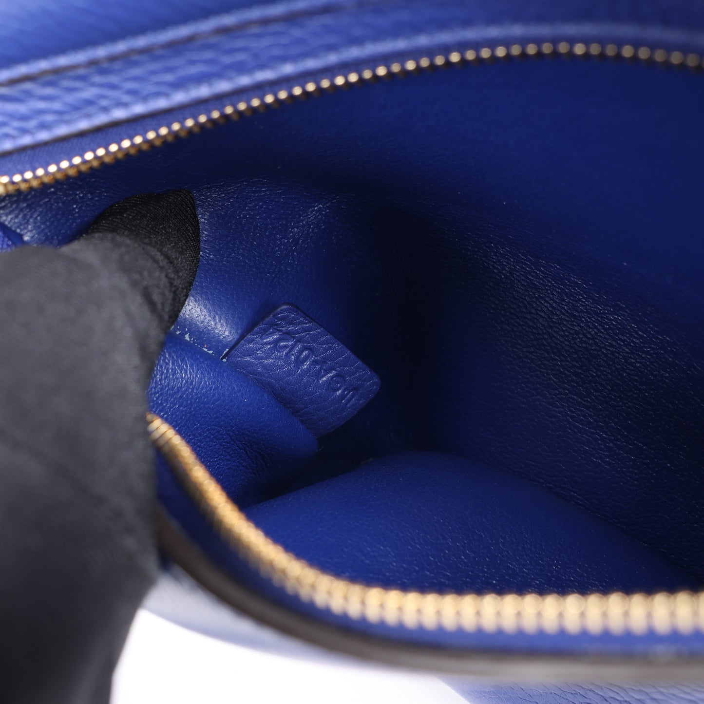 CELINE Trapezleder x Wildleder 2Way Handtasche in Blau
