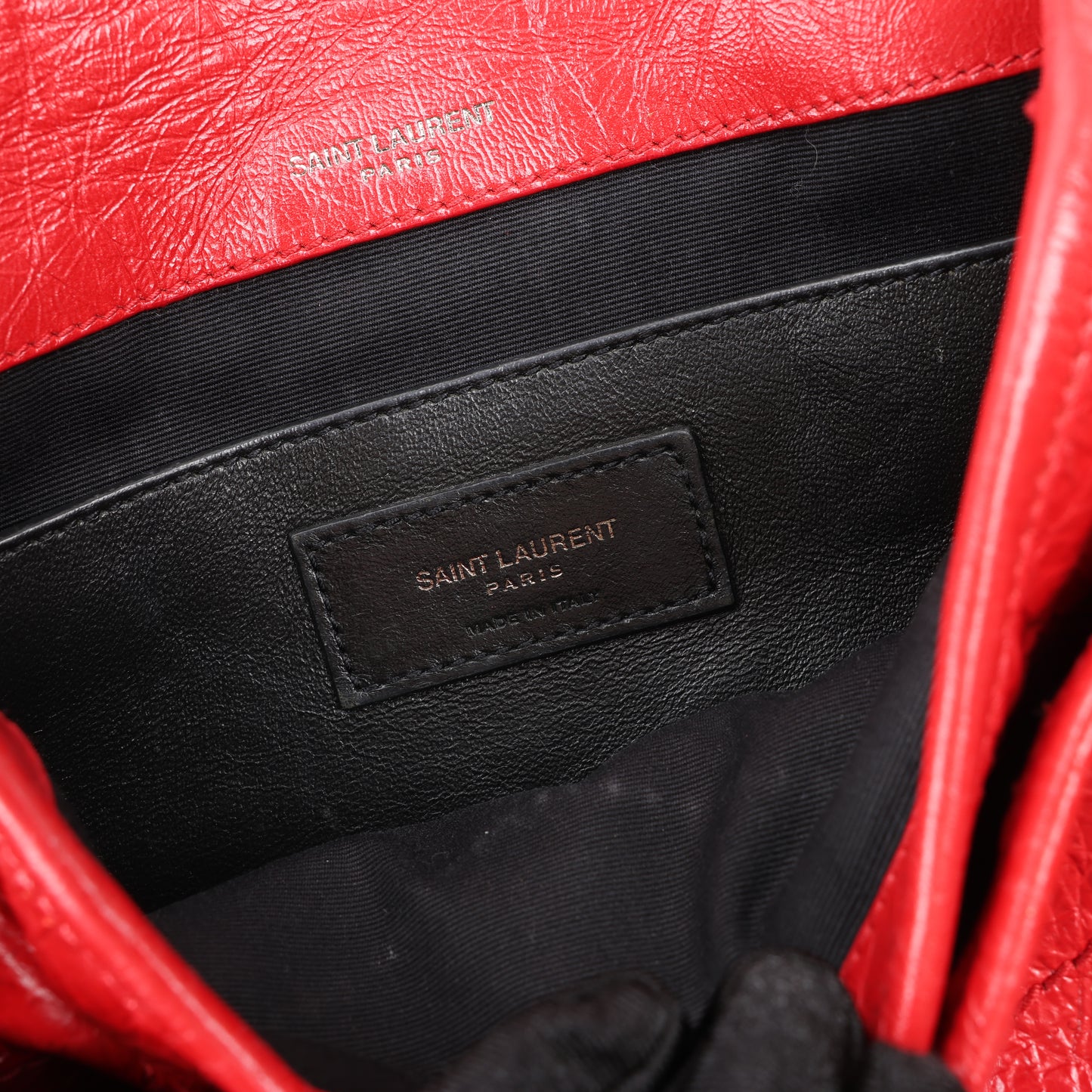 Saint Laurent Paris Niki Baby Lederkette Umhängetasche Rot 533037
