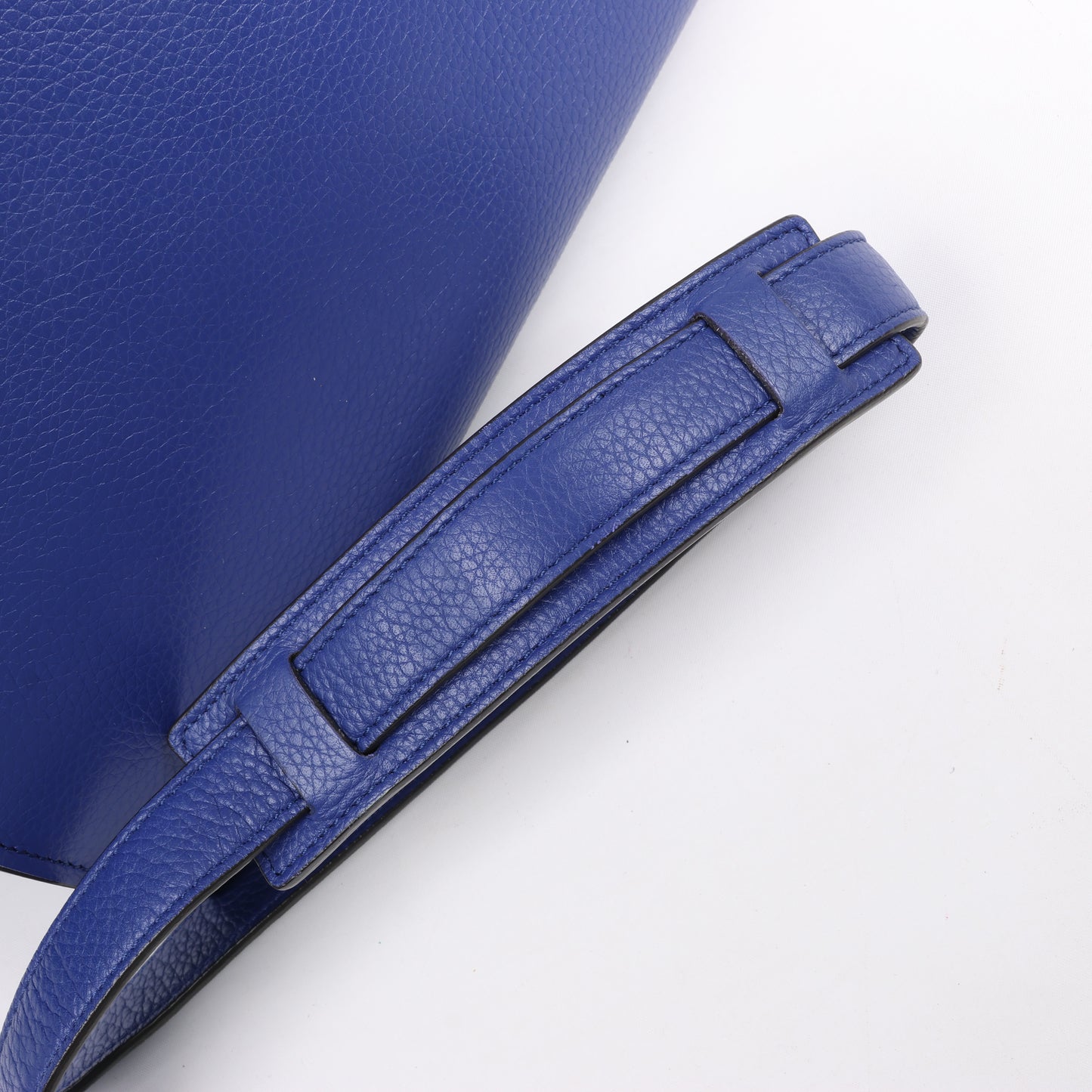 CELINE Trapezleder x Wildleder 2Way Handtasche in Blau