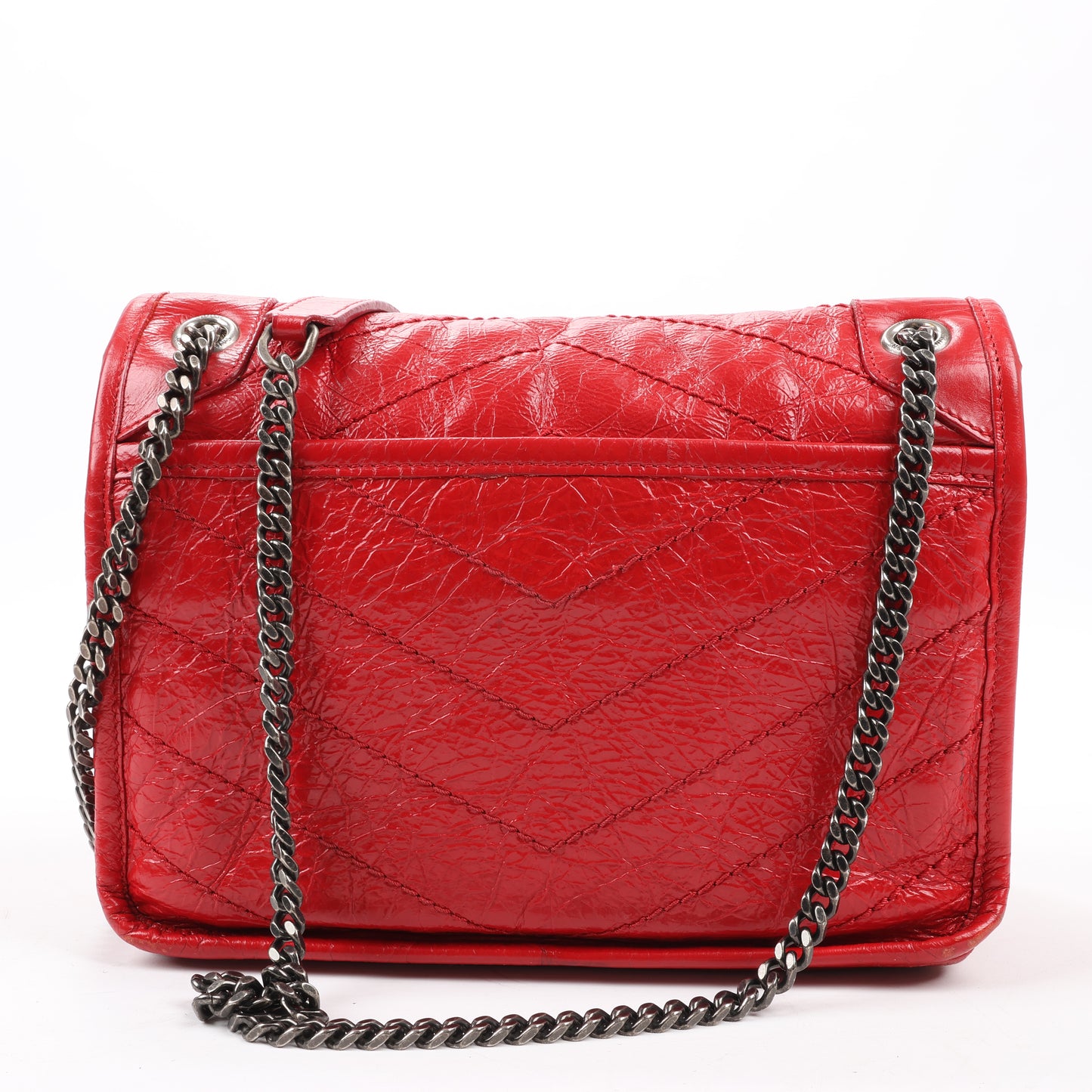 Saint Laurent Paris Niki Baby Lederkette Umhängetasche Rot 533037
