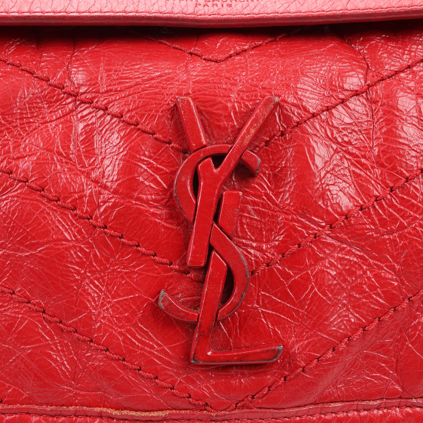 Saint Laurent Paris Niki Baby Lederkette Umhängetasche Rot 533037