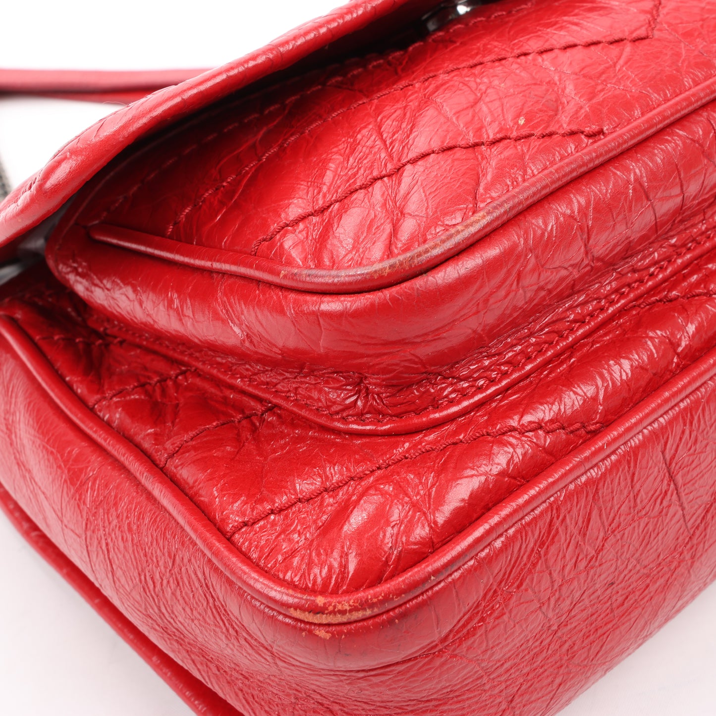 Saint Laurent Paris Niki Baby Lederkette Umhängetasche Rot 533037