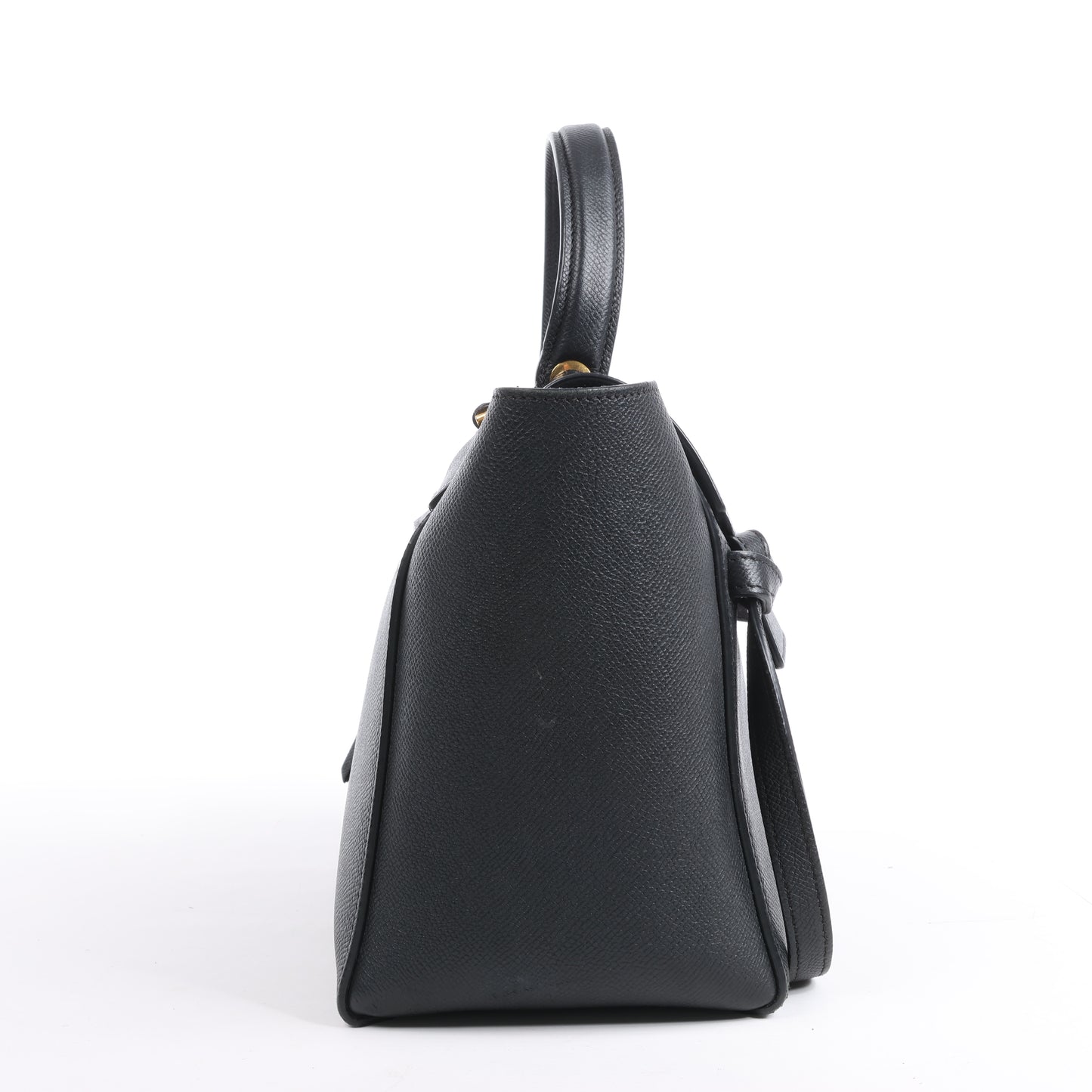 CELINE Gürteltasche aus genarbtem Kalbsleder, Micro 2Way Handtasche in Schwarz