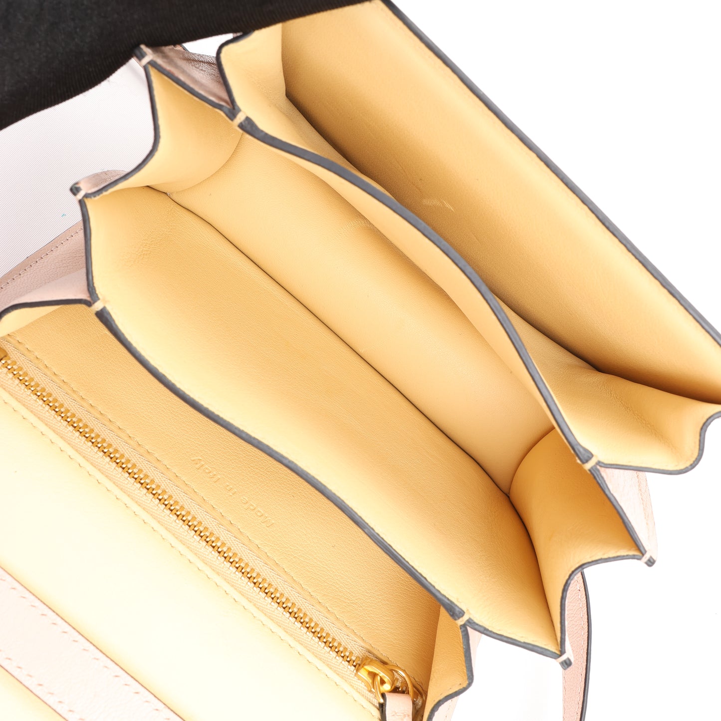 CELINE Classic Box kleine Umhängetasche aus Leder in Puderbeige