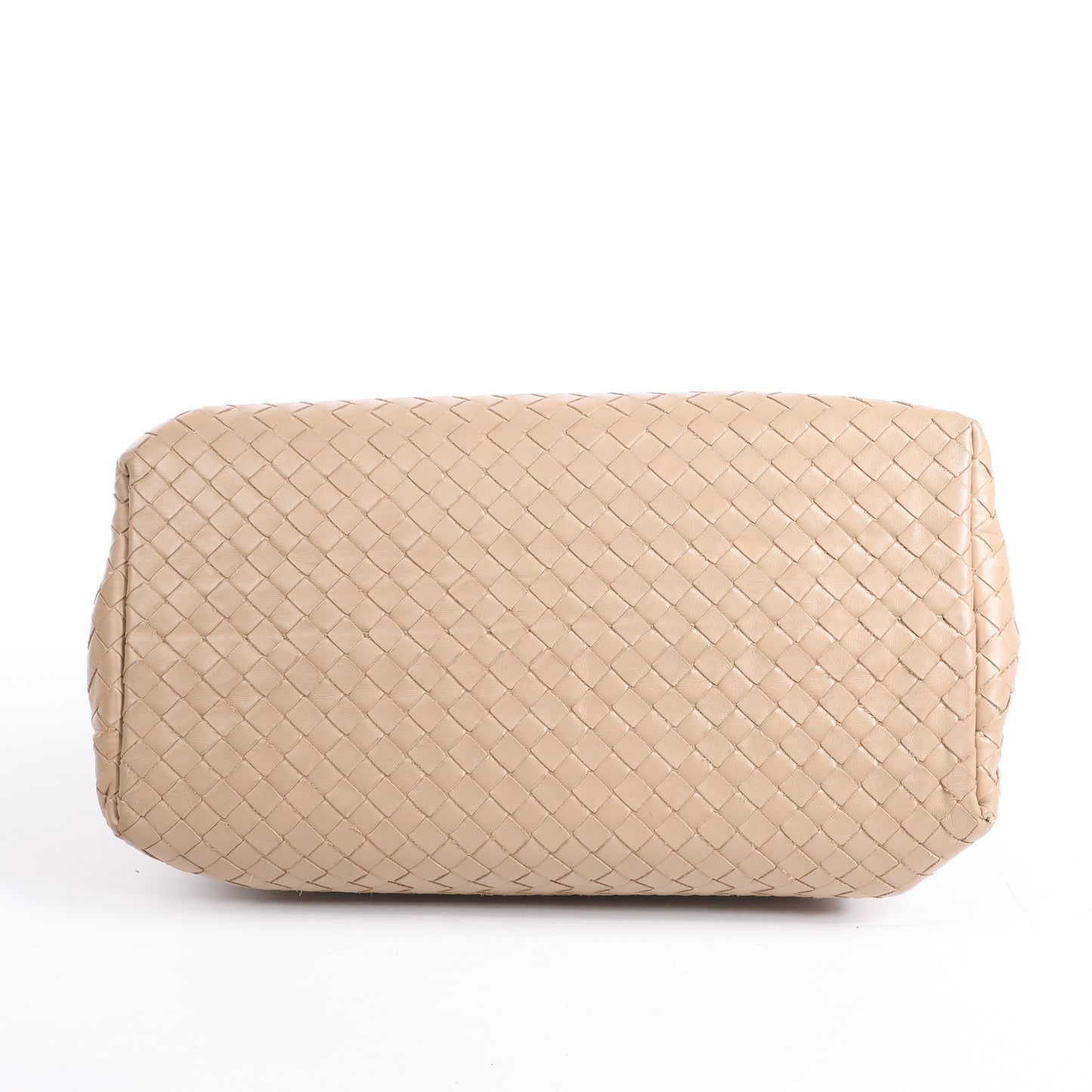 Bottega Veneta Intrecciato Roma Lederhandtasche in Beige