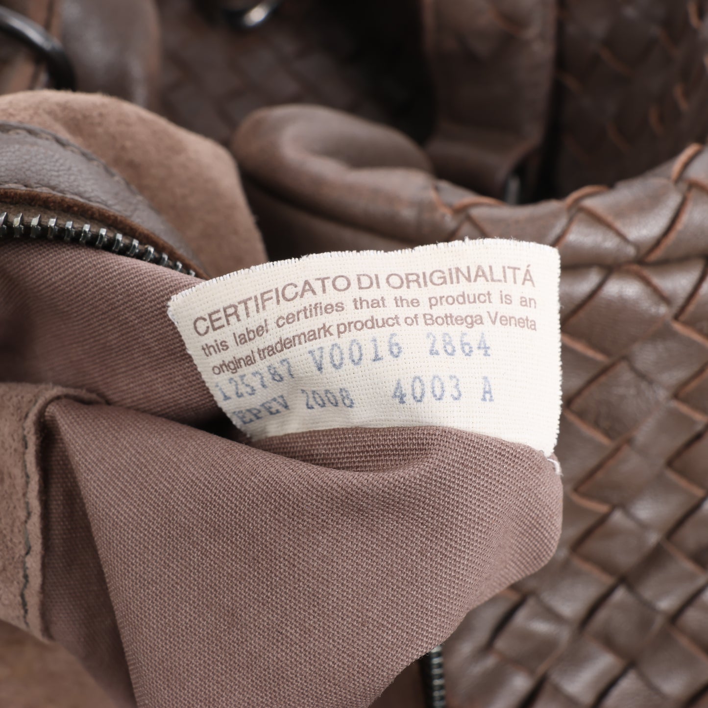Bottega Veneta Intrecciato Campana Leder Umhängetasche in Braun