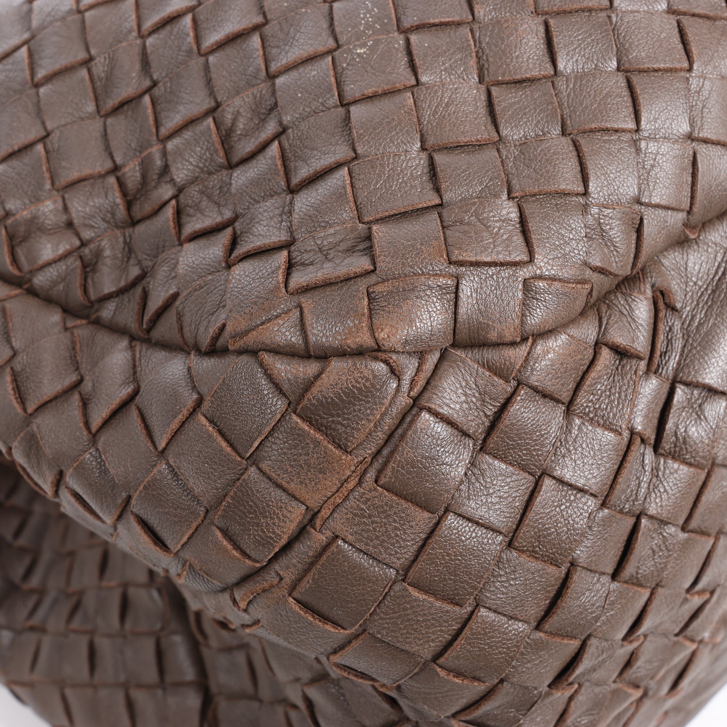 Bottega Veneta Intrecciato Campana Leder Umhängetasche in Braun
