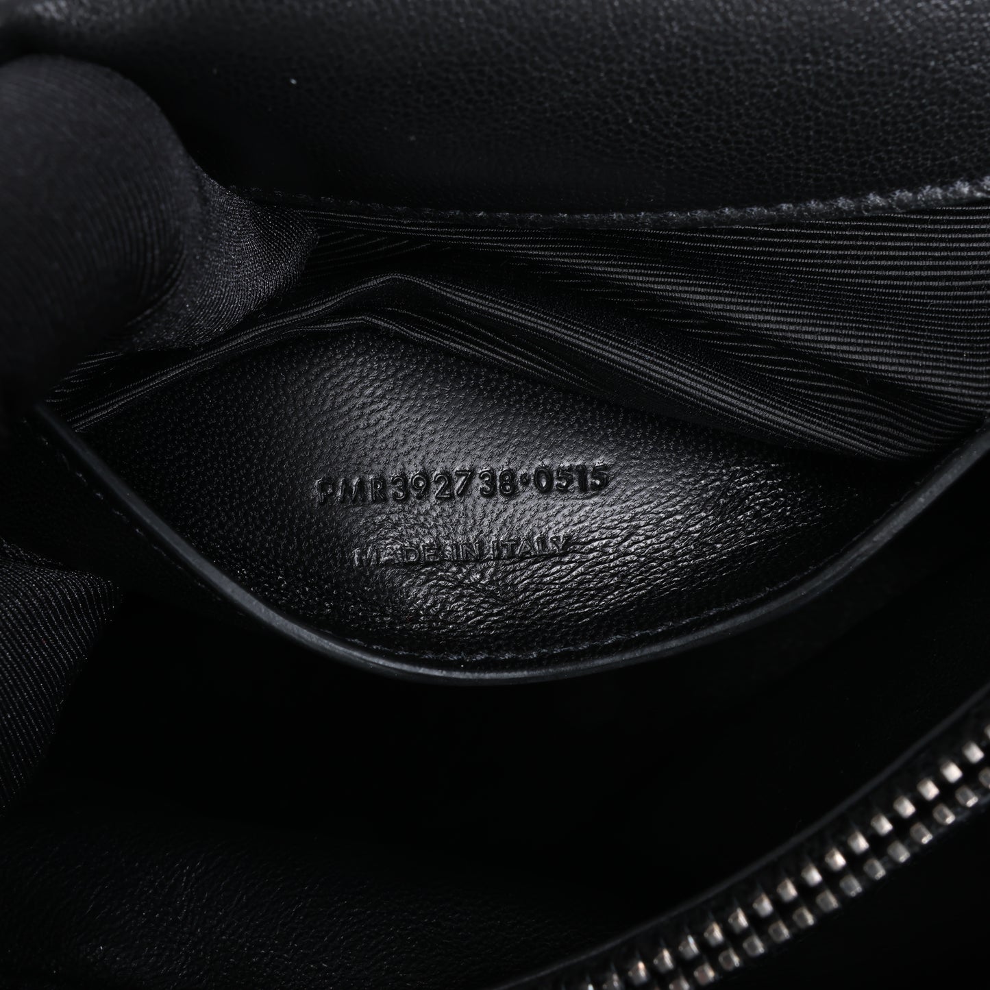 Sac bandoulière chaîne en cuir Saint Laurent Paris College noir