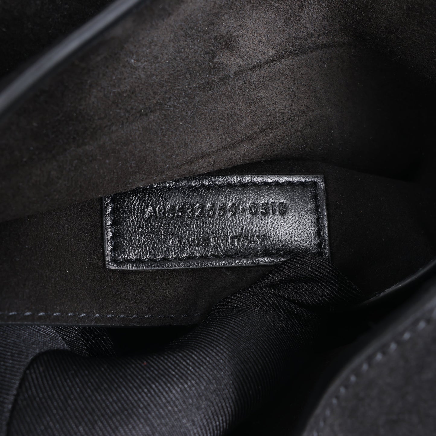Saint Laurent Paris Amalia Leather Suede Shoulder bag in Black